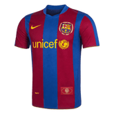 hommes Rétro Barcelone Domicile Football Maillot 2007/08