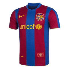 hommes Rétro Barcelone Domicile Football Maillot 2007/08