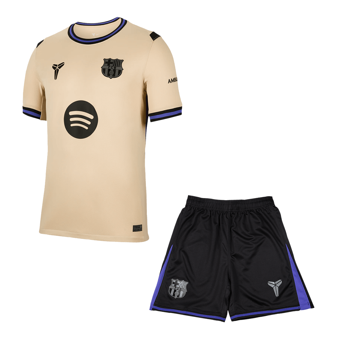 Barcelone  Extérieur Maillot Kit(Maillot+Short)  2025/26   Jaune&Noir