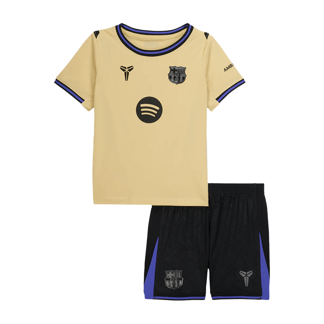 Enfants Barcelone Loin Football Maillot Trousse(Maillot+Shorts) 2025/26 Jaune