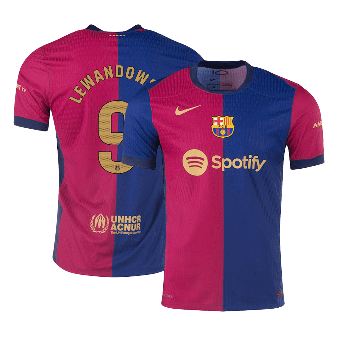 Authentique LEWANDOWSKI #9 Barcelone MaisonFootball Maillot 2024/25