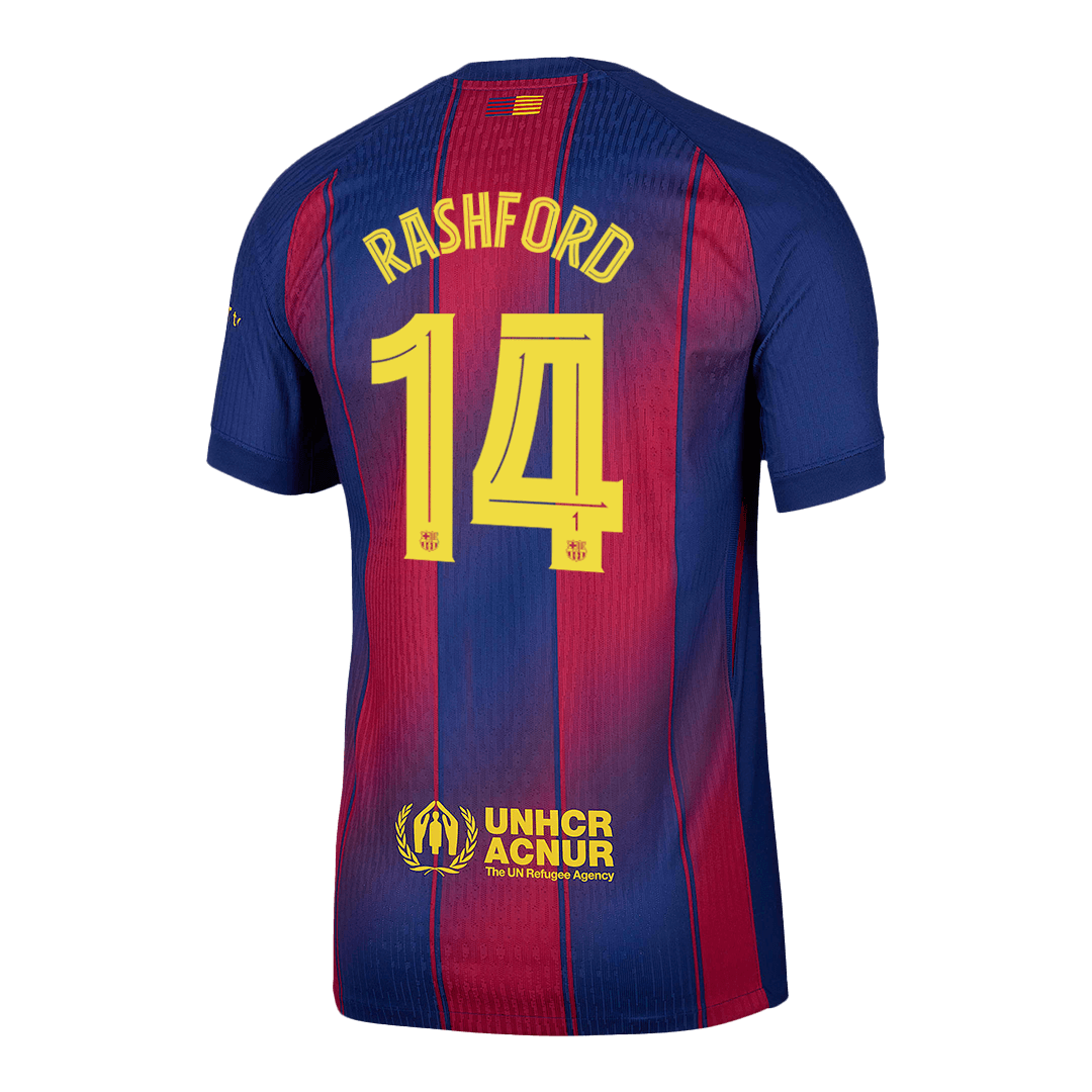 RASHFORD #14 Authentique Barcelone MaisonFootball Maillot 2025/26 Rouge&Bleu - UCL