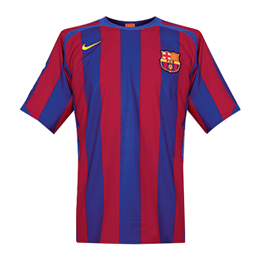 Maillot de football rétro Barcelone Maison 2005/06 -Rouge et bleu