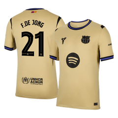 F.DE JONG #21 Barcelone Football Maillot Extérieur 2025/26 - UCL