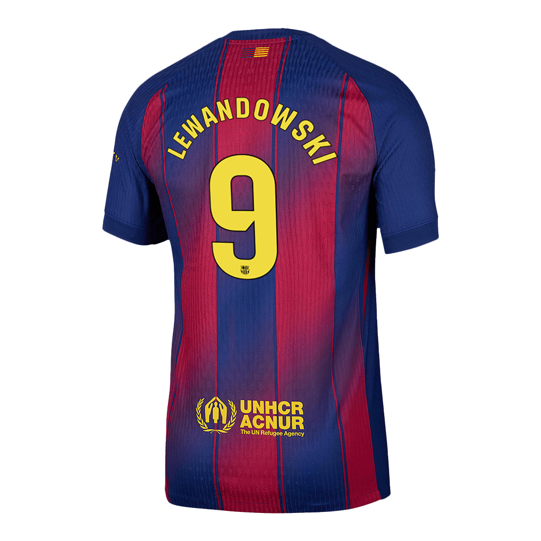 LEWANDOWSKI #9 Authentique Barcelone MaisonFootball Maillot 2025/26 Rouge&bleu