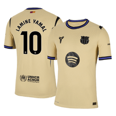 Authentique LAMINE YAMAL #10 Barcelone Maillot Extérieur 2025/26 - UCL