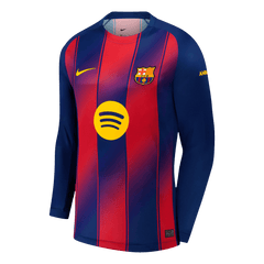 Barcelone Domicile Manches Longues Football Maillot 2025/26