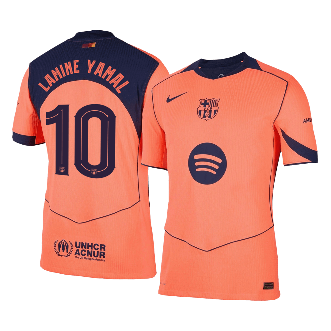 Authentique LAMINE YAMAL #10 Barcelone Extérieur Troisième  Maillot 2025/26 - UCL