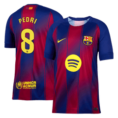 PEDRI #8 Barcelone Maison Football Maillot 2025/26 Rouge&bleu
