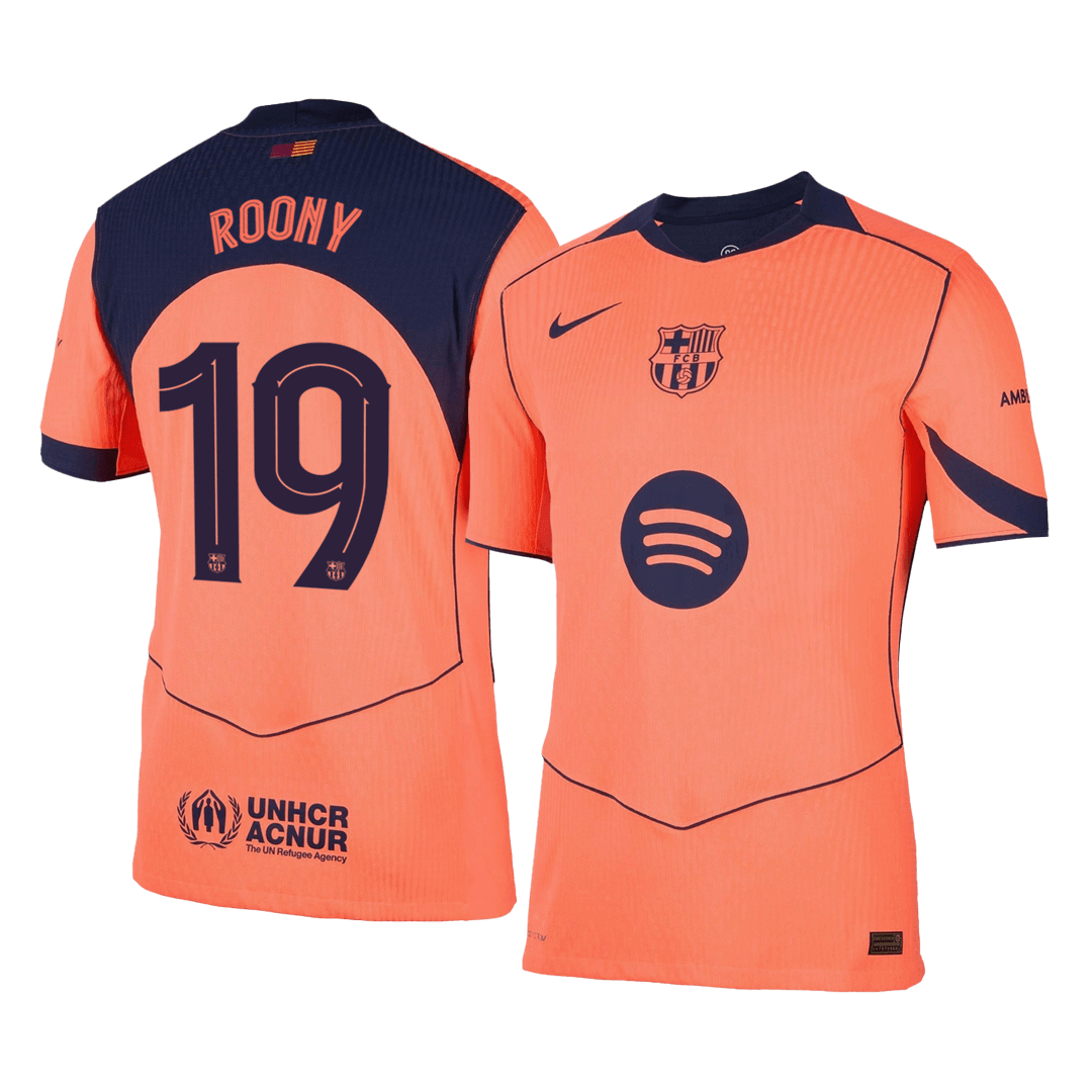 Authentique ROONY #19 Barcelone Extérieur Troisième Maillot 2025/26 - UCL