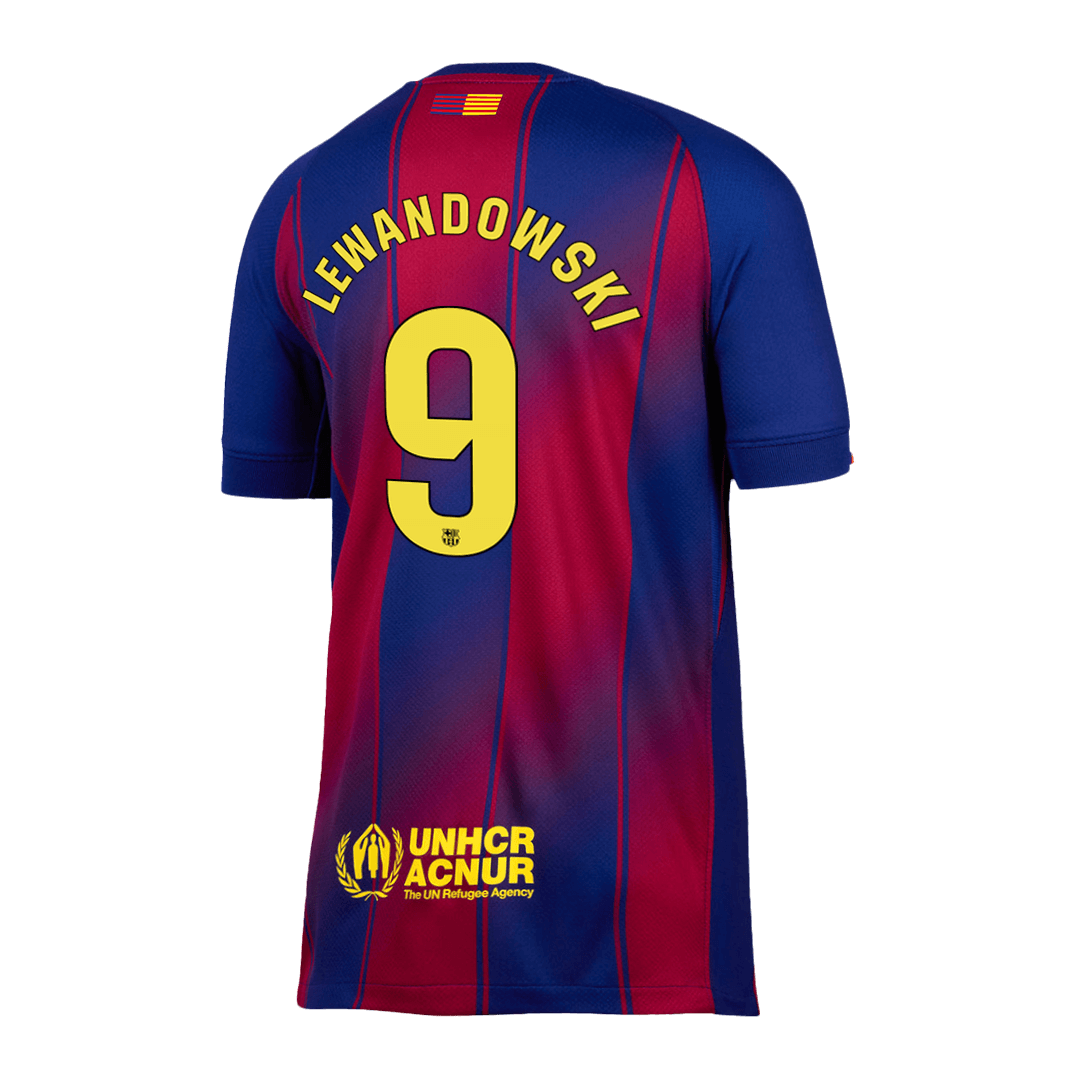 LEWANDOWSKI #9 Barcelone Maison Football Maillot 2025/26 Rouge&bleu