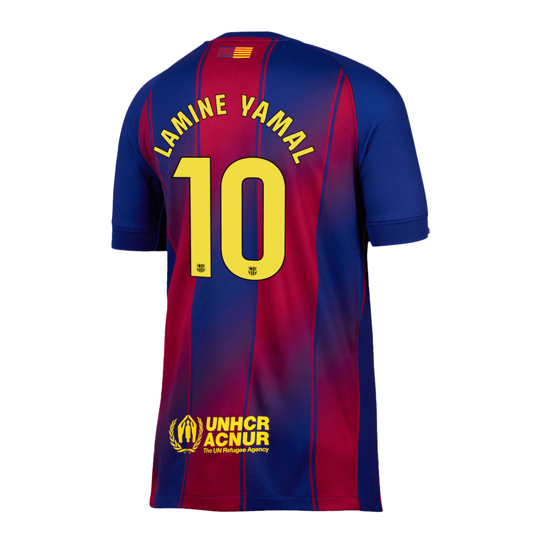 LAMINE YAMAL #10 Barcelone Maison Football Maillot 2025/26 Rouge&bleu