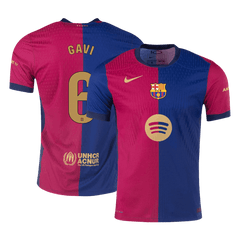 Authentique GAVI #6 Barcelone Maison Football Maillot 2024/25 - Spotify Logo Without Text