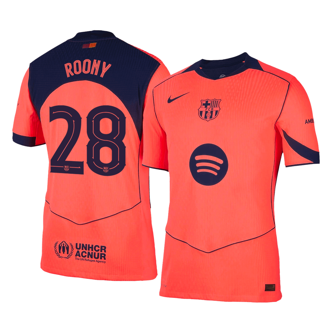 Joueur ROONY #28 Barcelone Extérieur Troisième Maillot 2025/26