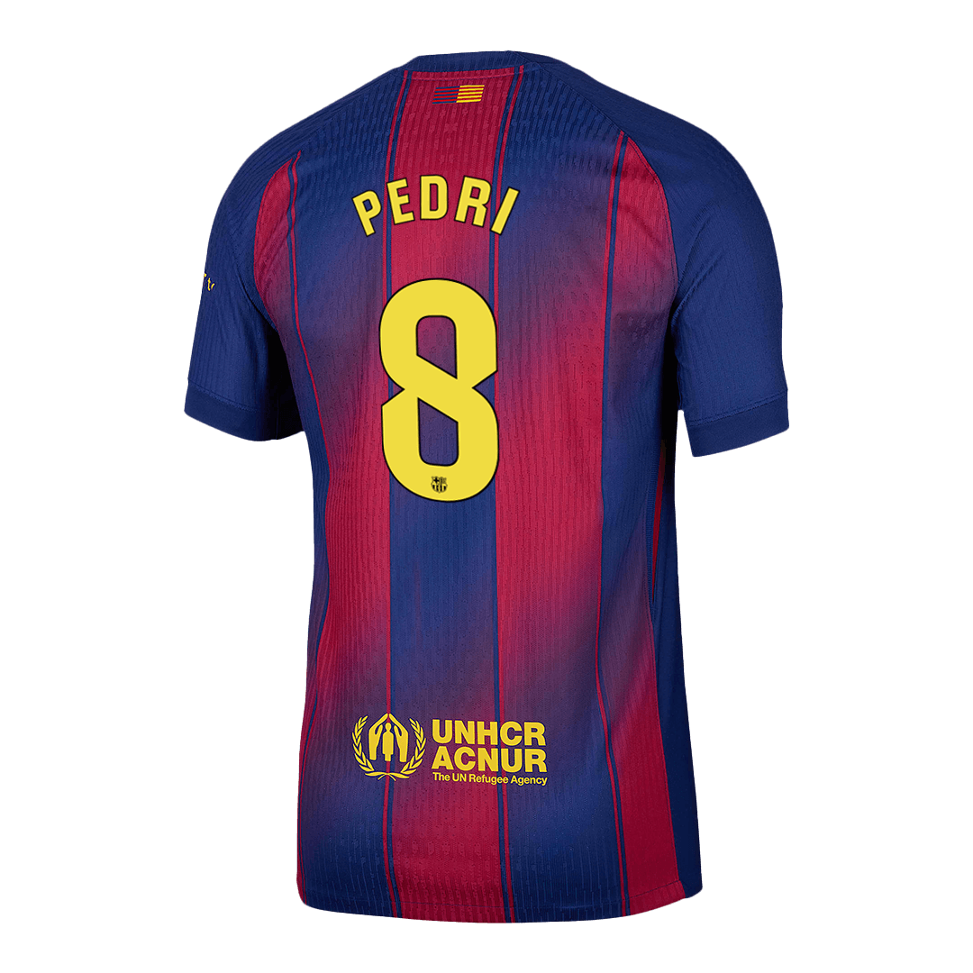 PEDRI #8 Authentique Barcelone MaisonFootball Maillot 2025/26 Rouge&bleu