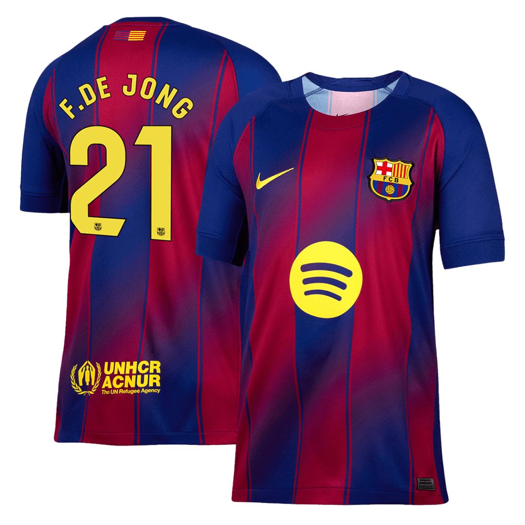 F.DE JONG #21 Barcelone MaisonFootball Maillot 2025/26 Red&Blue