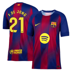 F.DE JONG #21 Barcelone MaisonFootball Maillot 2025/26 Red&Blue