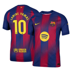 LAMINE YAMAL #10 Authentique Barcelone MaisonFootball Maillot 2025/26 Rouge&bleu