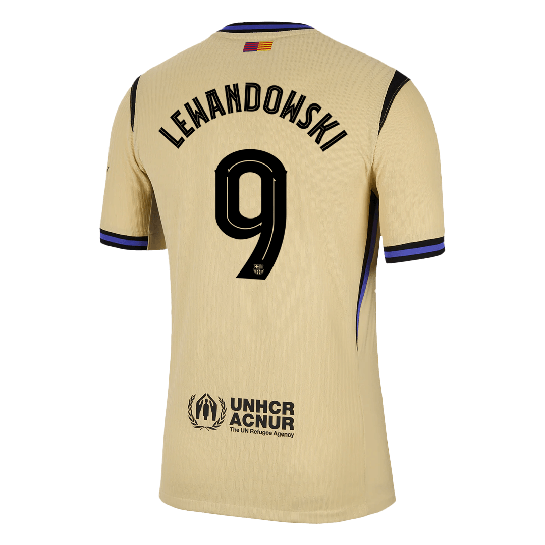 Authentique LEWANDOWSKI #9 Barcelone Chemise Loin 2025/26 - UCL