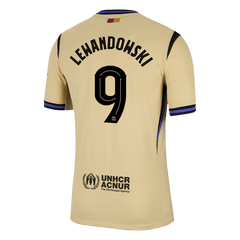 Authentique LEWANDOWSKI #9 Barcelone Chemise Loin 2025/26 - UCL