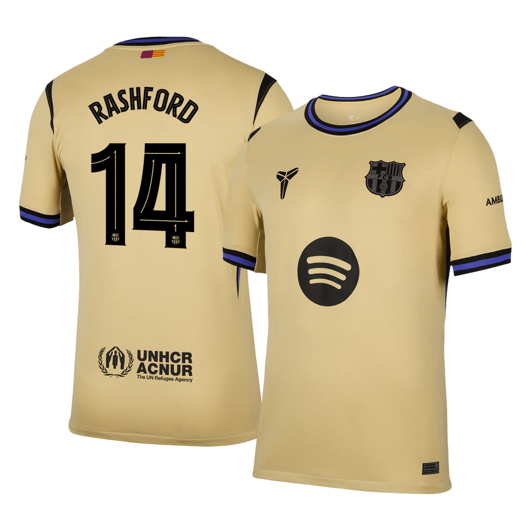 RASHFORD #14 Barcelone Loin Football Maillot 2025/26 Jaune - UCL
