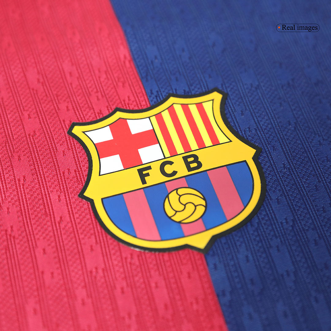 Authentique GAVI #6 Barcelone Maison Football Maillot 2024/25 - Spotify Logo Without Text