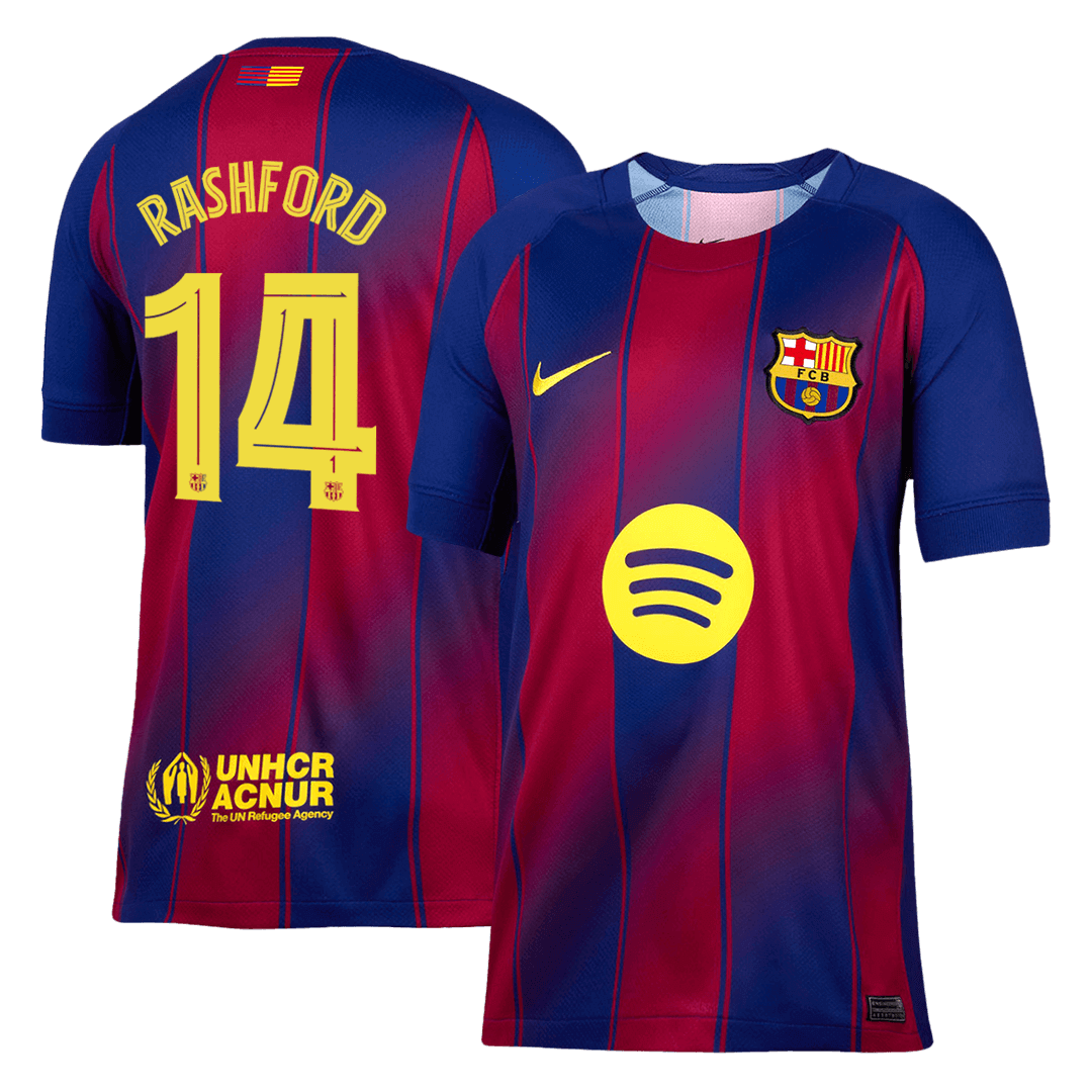 RASHFORD #14 Barcelone MaisonFootball Maillot 2025/26 Rouge&Bleu - UCL