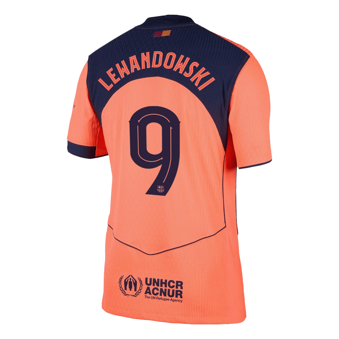 Authentique LEWANDOWSKI #9 Barcelone Extérieur Troisième Maillot 2025/26 - UCL