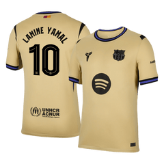 LAMINE YAMAL #10 Barcelone Loin Football Maillot 2025/26 Jaune - UCL