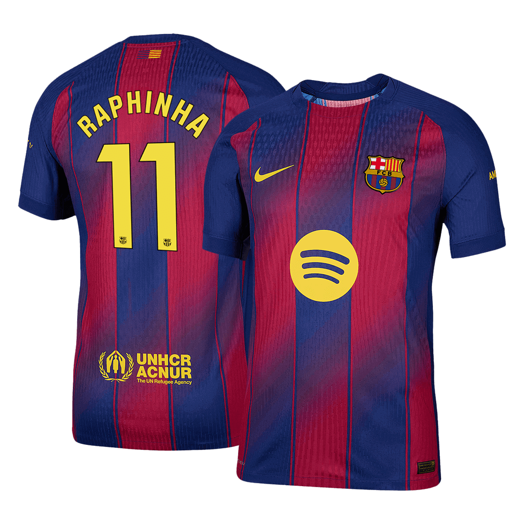 RAPHINHA #11 Authentique Barcelone Masion Football Maillot 2025/26 Rouge&bleu
