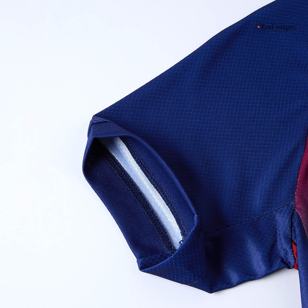 Enfants 25/26 Barcelone Domicile Football Maillot Ensemble(Maillot+Short+Chaussettes) Rouge&Bleu