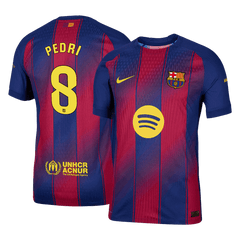 PEDRI #8 Authentique Barcelone MaisonFootball Maillot 2025/26 Rouge&bleu