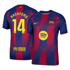 RASHFORD #14 Authentique Barcelone MaisonFootball Maillot 2025/26 Rouge&Bleu