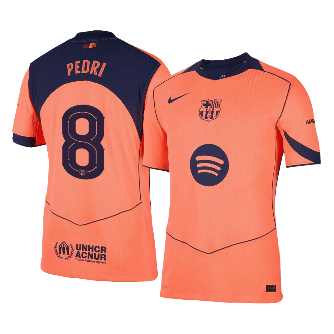 Authentique PEDRI #8 Barcelone Extérieur Troisième Maillot 2025/26 - UCL