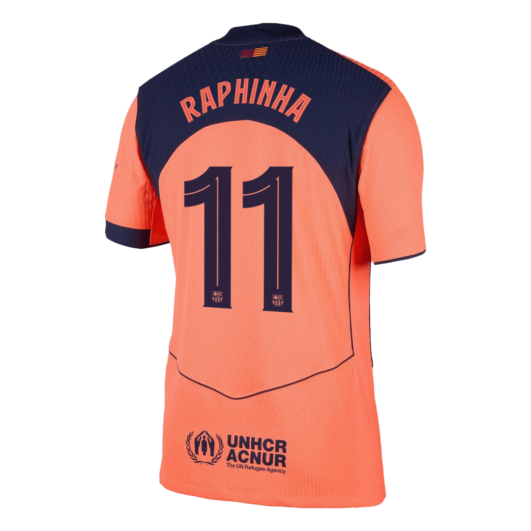 Authentique RAPHINHA #11 Barcelone Extérieur Troisième Maillot 2025/26 - UCL