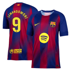 LEWANDOWSKI #9 Barcelone Maison Football Maillot 2025/26 Rouge&bleu