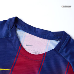 Enfants 25/26 Barcelone Domicile Football Maillot Ensemble(Maillot+Short+Chaussettes) Rouge&Bleu