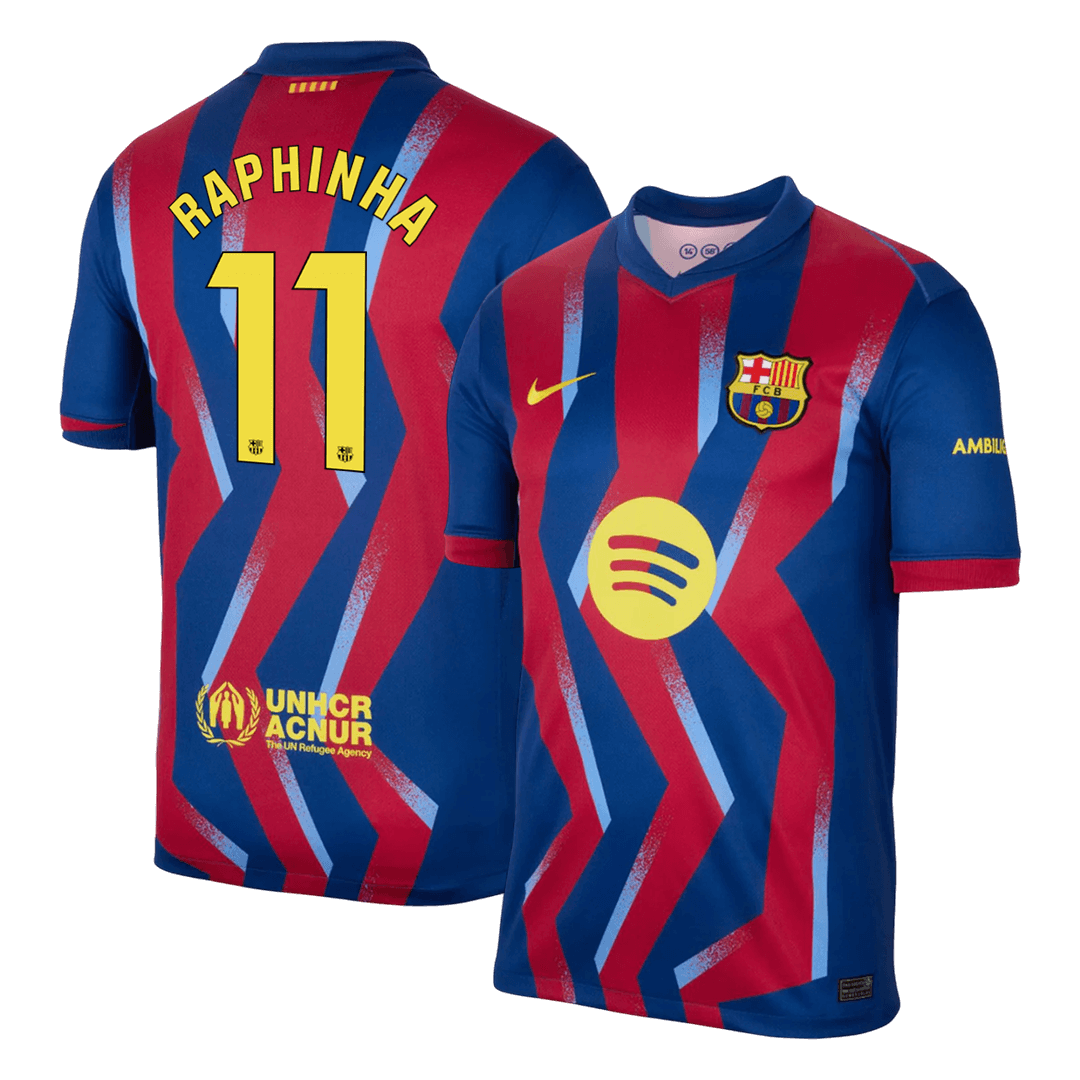 RAPHINHA #11 Barcelone Quatrième Football Maillot 2025/26