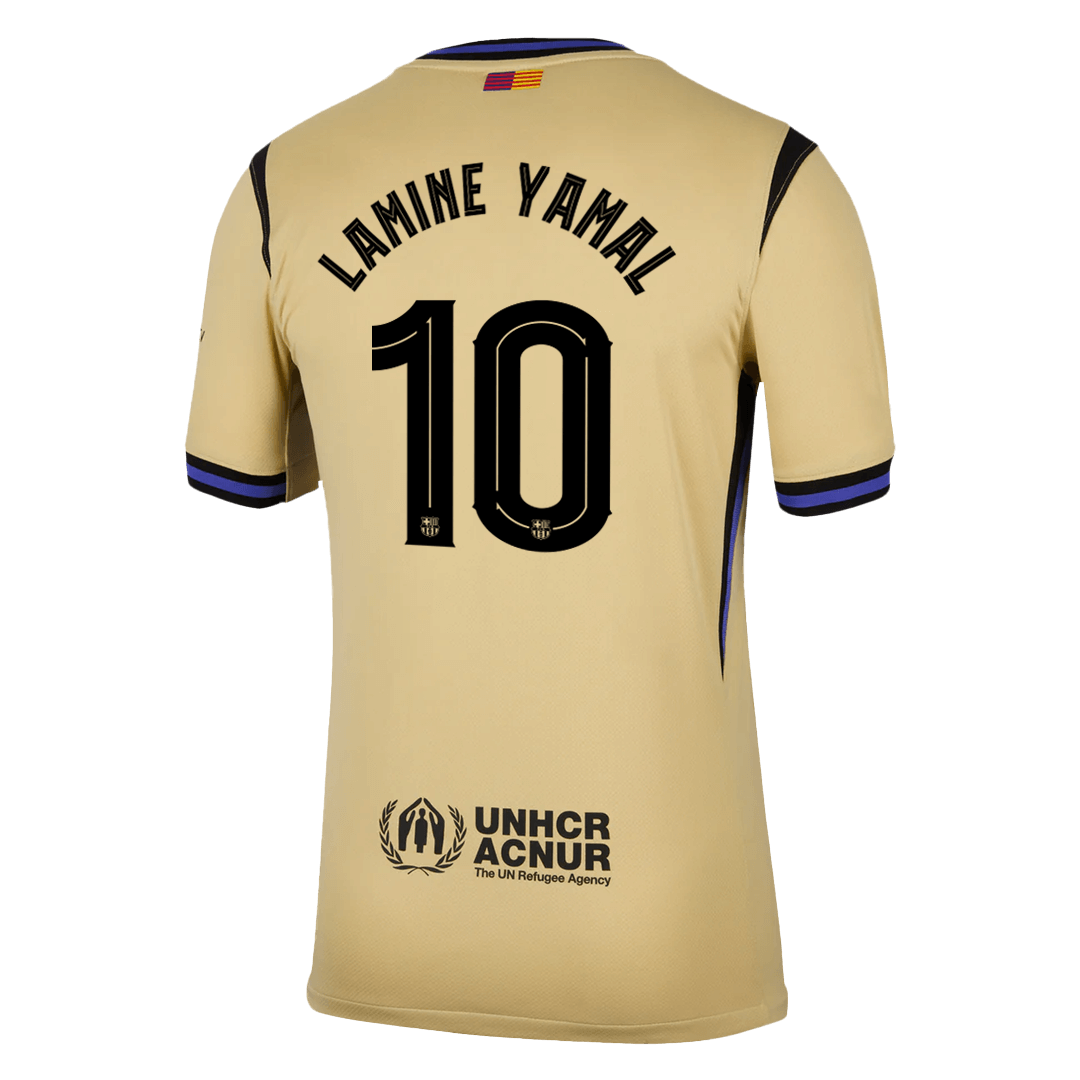 LAMINE YAMAL #10 Barcelone Loin Football Maillot 2025/26 Jaune - UCL
