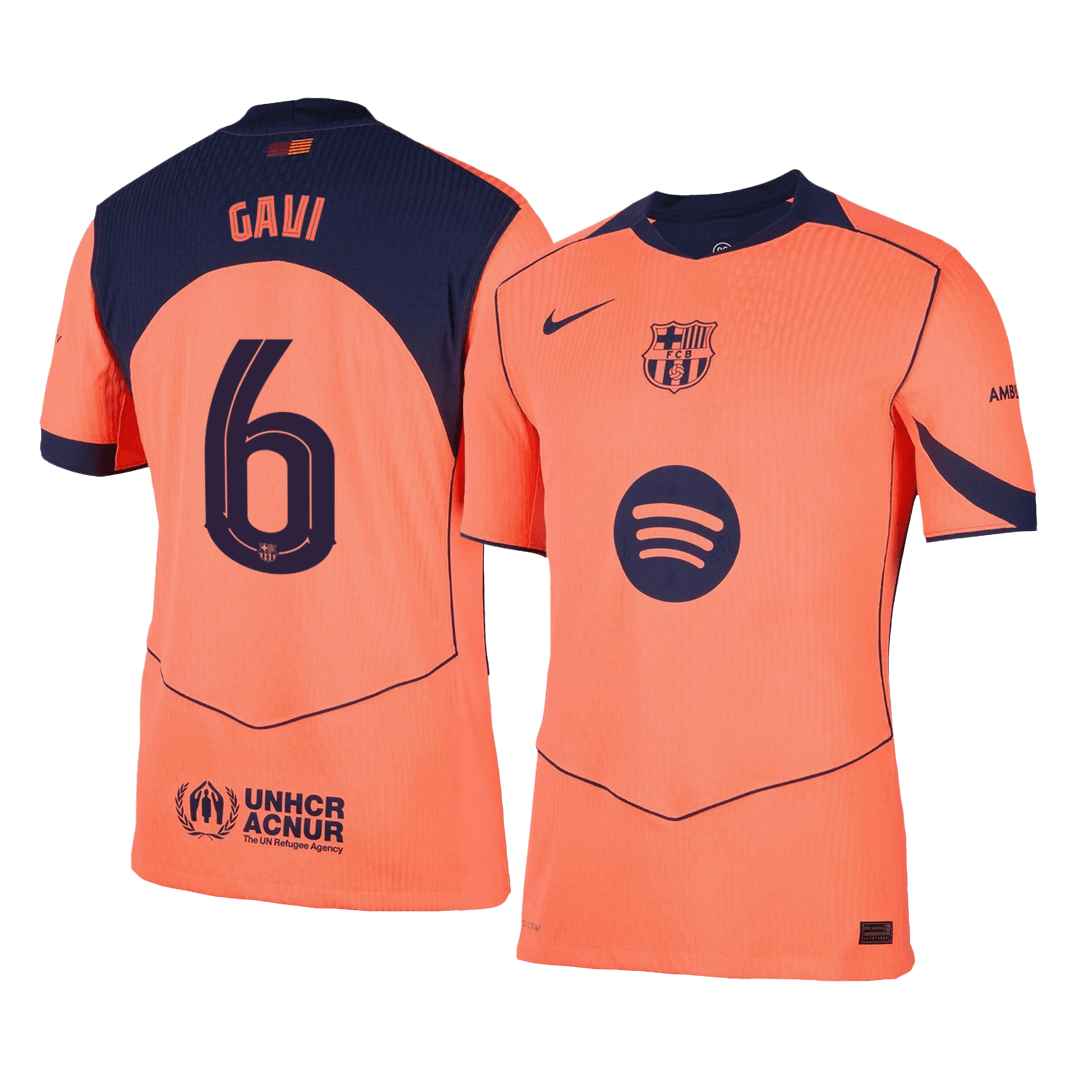 Authentique GAVI #6 Barcelone Extérieur Troisième Maillot 2025/26 - UCL