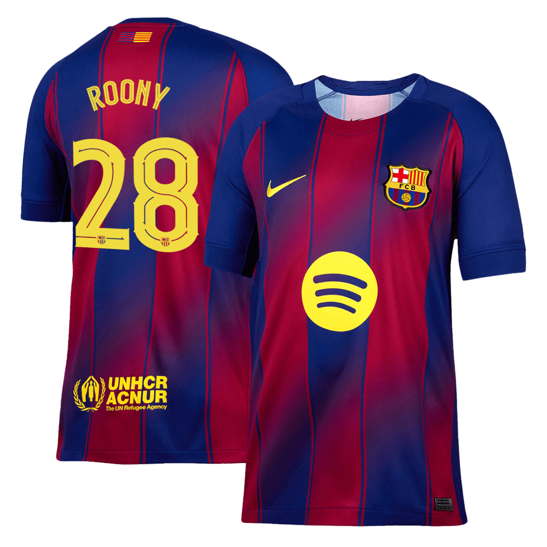 ROONY #28 Barcelone Domicile Football Maillot 2025/26 - UCL