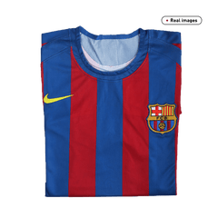 Maillot de football rétro Barcelone Maison 2005/06 -Rouge et bleu