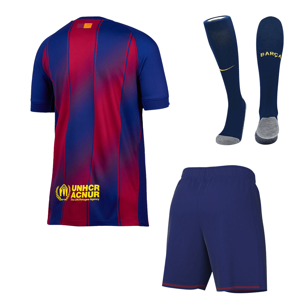 Barcelone Domicile Football Maillot Ensemble(Maillot+Short+Chaussettes) 2025/26 Rouge&Bleu