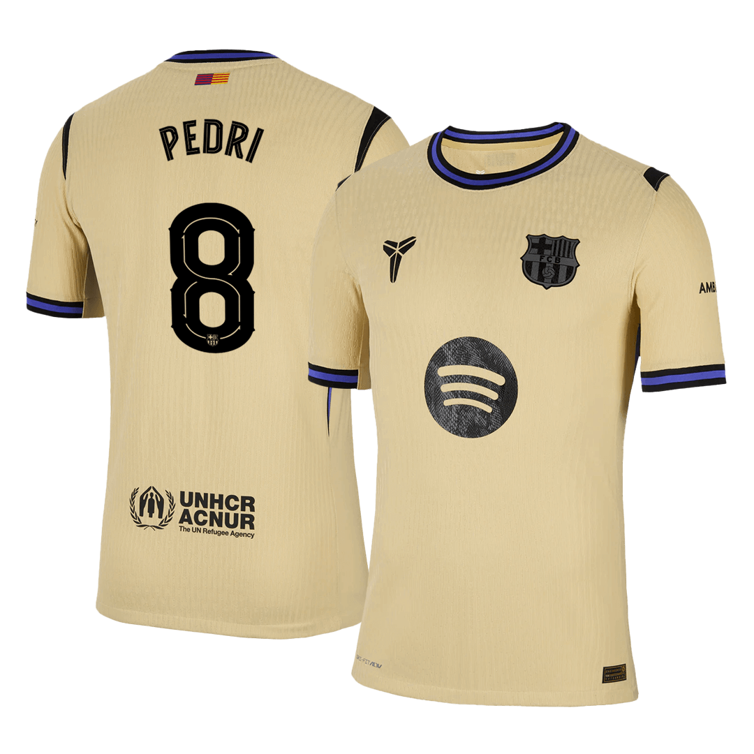 Authentique PEDRI #8 Barcelone Chemise Loin 2025/26 - UCL