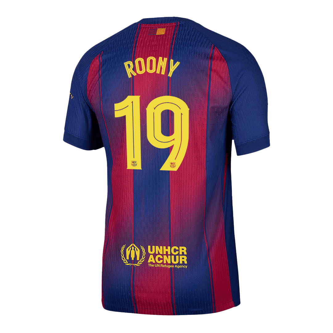 Authentique ROONY #19 Barcelone Maillot Domicile 2025/26 - UCL