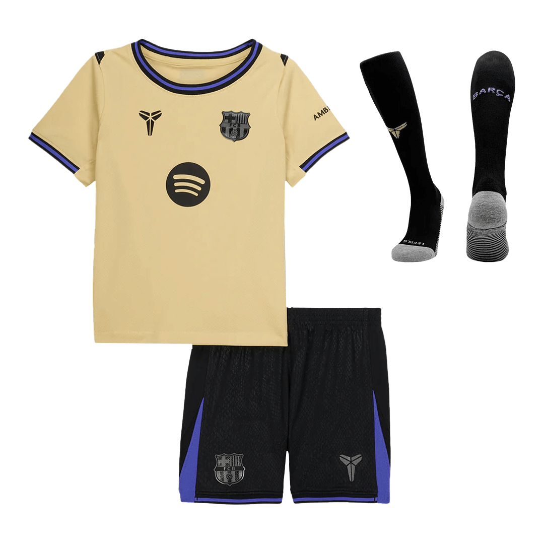 Barcelona 
 Extérieur 
Maillot 
Tenue (Maillot+Shorts+Chaussettes) 
2025/26 
 
 Jaune&Noir