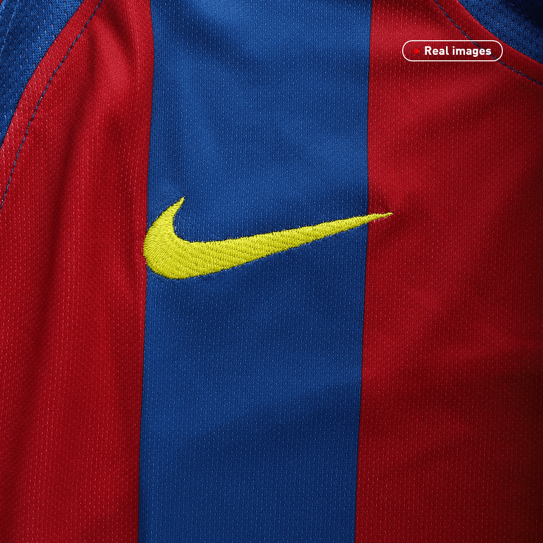 Maillot de football rétro Barcelone Maison 2005/06 -Rouge et bleu