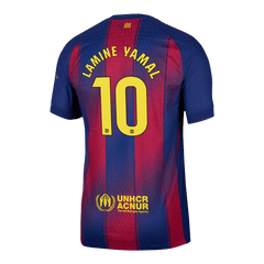LAMINE YAMAL #10 Authentique Barcelone MaisonFootball Maillot 2025/26 Rouge&bleu