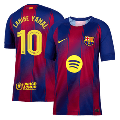 LAMINE YAMAL #10 Barcelone Maison Football Maillot 2025/26 Rouge&Bleu - UCL
