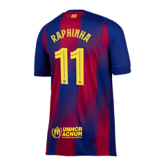 RAPHINHA #11 Barcelone Masion  Football Maillot 2025/26 Rouge&Bleu - UCL